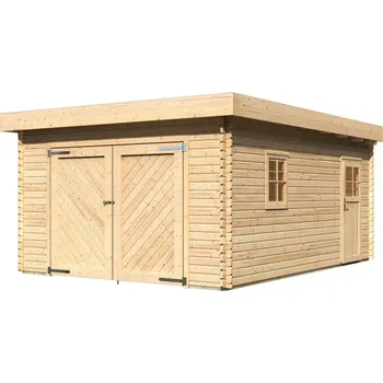 Přístřešek na auto LG1888 Dřevěná garáž KARIBU 68284 40 mm natur