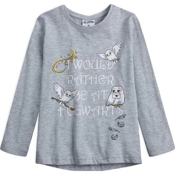 Dívčí tričko Dívčí tričko HARRY POTTER SOVA HEDVIKA šedé Velikost: 116