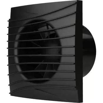 ventilátor do koupelny 41096 Ventilátor do koupelny axiální v černé barvě Ø 125 mm se zpětnou klapkou DALAP Ventilátor do koupelny axiální v černé barvě O 125 mm se zpětnou klapkou DALAP