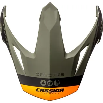 Helma na motorku kšilt pro přilby Tour Spectre, CASSIDA (zelená matná/šedá/oranžová/černá) PEAK SC-09 TOUR