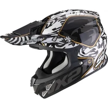 Helma na motorku Moto přilba SCORPION VX-21 AIR GNARLY černo/bílá (Velikost: M) MCF_11816