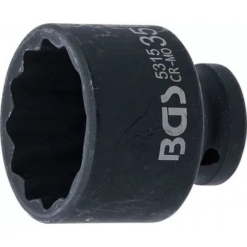 Dílna Úderový nástrčný klíč 35mm, 12ti hran, 1/2" CR-Mo BGS B.5315