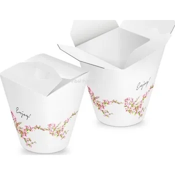 Jednorázové nádobí VIBAL Box na nudle kulatý SAKURA 750ml 50ks/10bal
