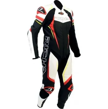 Moto kombinéza Moto kombinéza RICHA FRANCORCHAMPS jednodílná červená/fluo žlutá MCF_11160