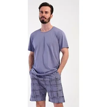 Pánské pyžamo Pánské pyžamo šortky Vienetta Secret Jakub tmavě šedá XL