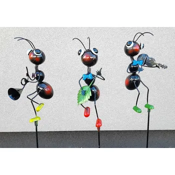 Zahradní dekorace Prodex Import Mravenec muzikant zápich 3 druhy