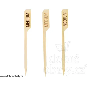 Příbor Bambusové bodce na steaky 90 mm MEDIUM, 250ks