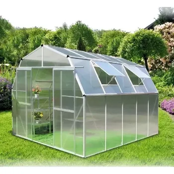 Skleník 27X30055 Skleník z polykarbonátu KOMFORT TITAN 9900 STRONG + základna zdarma + DÁREK ZDARMA!