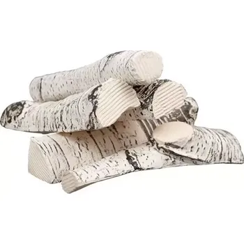 Biokrb 4119739 Ozdobné keramické prvky do biokrbu dřevo bříza 5ks