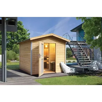 Sauna LG4002 Finská sauna KARIBU BOSS 1 (86154) s předsíní natur