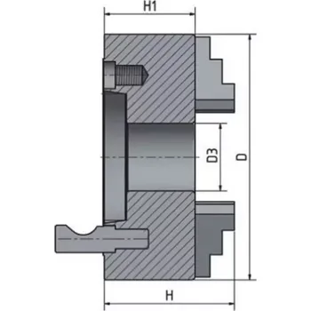 Sklíčidlo 3442845 4-čelisťové sklíčidlo Optimum s centrickým upínáním o 200 mm Camlock 5 + DOPRAVA ZDARMA!