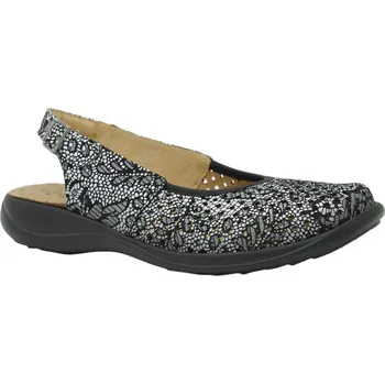 Dámské sandále Sandály dámské Axel 2522 bílo-černé květované kožené na široké chodidlo - 43