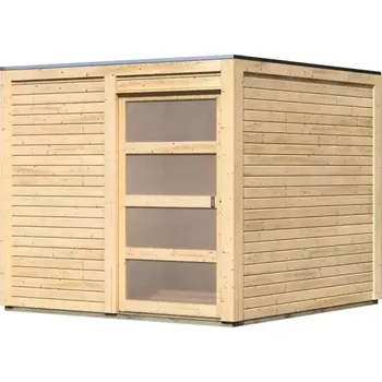 Zahradní domek LG2194 Dřevěný domek KARIBU QUBIC 2 (88527) natur