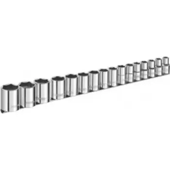 E032902 16dílná sada 1/2" hlavic na kovové liště TONA Expert T