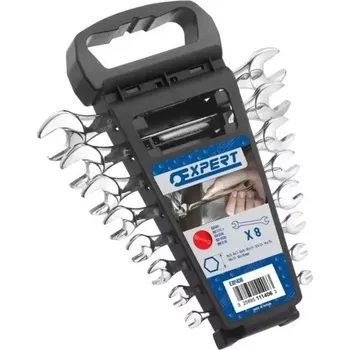Klíč E111406 8dílná sada plochých otevřených klíčů 4x5-18x19 mm v plastovém držáku TONA Expert T