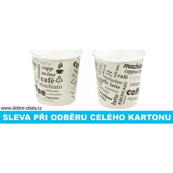 Jednorázové nádobí Papírový kelímek na espresso 120 ml (0,1 l) CAFÉ - Papírový kelí