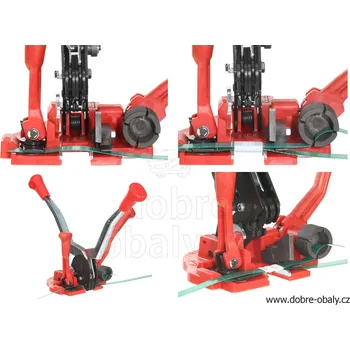 Stahovací páska Páskováč PP-16 XL BEST ruční pro plechové spony 16 mm