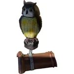 Plašič ptáků Sova - 3D maketa, 40 cm, kotvení na hřebenáč, rotující hlava 360 °