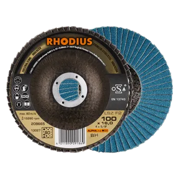 Brusný kotouč RHODIUS Lamelový brusný kotouč LSZ F2 100 x 16,00 P80 ALPHAline
