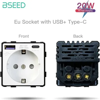 Elektrická zásuvka BSEED Modulární Spínač a Zásuvka MODUL: ZÁSUVKA USB-C