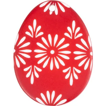 Velikonoční dekorace Dekorace vajíčko růžová - 35x25 mm