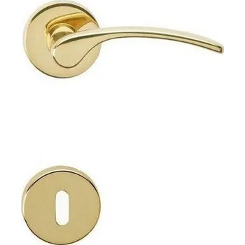 Dveřní kování Klika ke dveřím LAURA - R lesklá mosaz COBRA kování