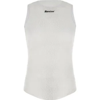 Pánské termoprádlo Funkční triko bez rukávů SANTINI Alpha White - XL