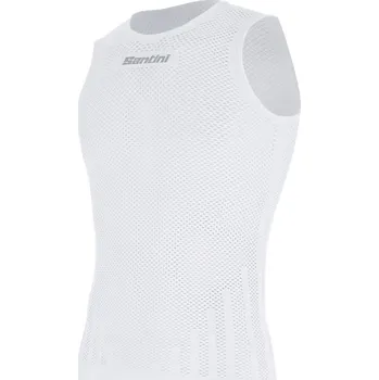 Funkční triko bez rukávů SANTINI Rete White - XL/XXL