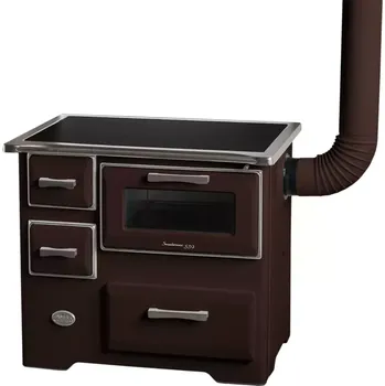 Sporák na tuhá paliva 643775 Sporák s troubou hnědý pravý MBS SD 10 NEW LINE 7KW