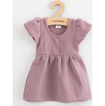 Kojenecké šaty NEW BABY Kojenecké mušelínové šaty New Baby lavender Vel. 74