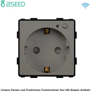 Elektrická zásuvka BSEED Modulární Spínač a Zásuvka MODUL: CHYTRÁ ZÁSUVKA ŠEDÁ