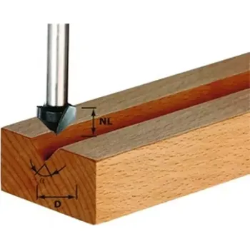 Fréza 490999 Drážkovací fréza ve tvaru V, HW FESTOOL HW S8 D14/7/90°