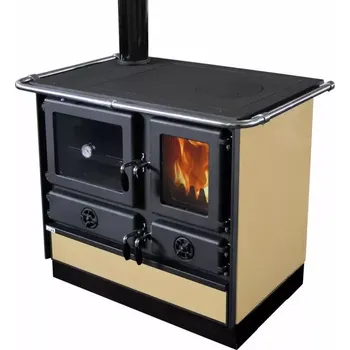 Sporák na tuhá paliva 451297 Sporák s troubou krémový levý MBS MAGNUM PLUS