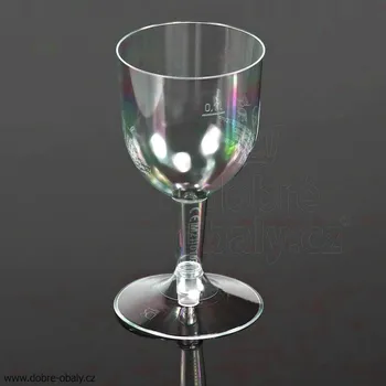 Jednorázové nádobí Pohárek na víno 0,1l krystal PS - Pohárek na víno 0,1l krystal P