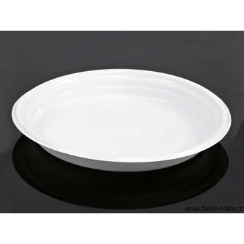 Talíř Opakovaně použitelný plastový talíř ECONOMY 22 cm BÍLÝ - Opakova
