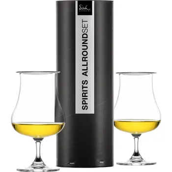 Sklenice EISCH – 2 univerzální sklenice na destiláty + aroma víčka