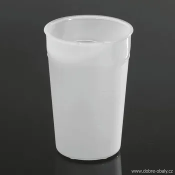 Jednorázové nádobí Vratný EXTRA pevný kelímek na kávu 0,3 l PP průhledný - Vratný E