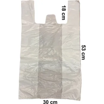 Nákupní taška VIBAL Taška HDPE Bílá 10KG 30x18x53cm 20my 117ks/20bal