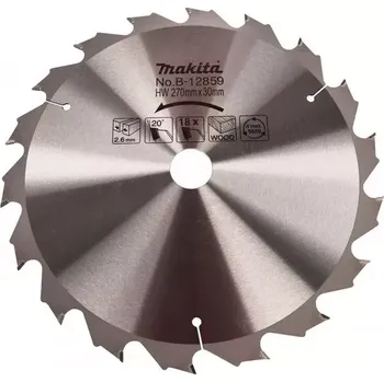 Pilový kotouč B-12859 Kotouč pilový dřevo 270x2,6x30mm 18Z Makita