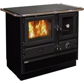 Sporák na tuhá paliva 418017 Sporák na tuhá paliva s výměníkem černý pravý MBS SUPER THERMO MAGNUM