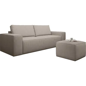 Pohovka MOB Shala 07 (béžová) (s taburetkou)