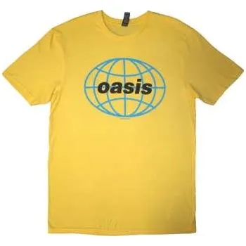 Merch Oasis: Oasis Unisex T-shirt: 1998 World Tour - South America (yellow) (back Print) (xx-large) XXL