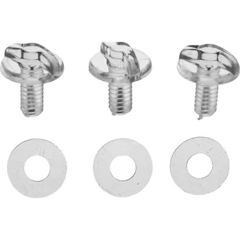 Motodoplněk šrouby kšiltu pro přilby Cross Pro, CASSIDA - ČR (čiré, sada 3 ks vč. podložek) SCREWS FOR PEAK RX-4 S