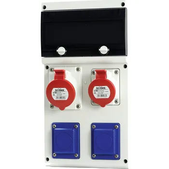 Rozvaděč Zásuvková rozvodnice s chráničem Scame 632.3122-012F2/4 + dárek zdarma