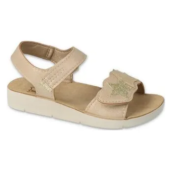 Dívčí sandály 068Y004 33 Befado dívčí sandálky CLIP béžovo-zlatá 068Y004_34