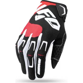 Moto oblečení IRIDIUM 4535-BK - červené off-road rukavice UFO - XL