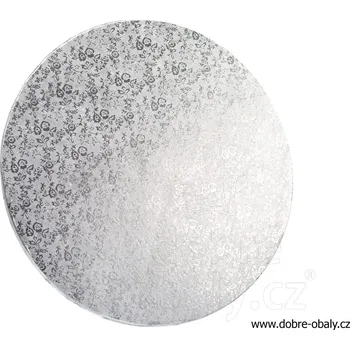 Pevná podložka pod dorty LUXURY 40 cm stříbrná