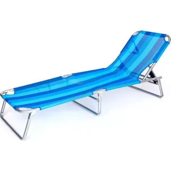 Zahradní lehátko x Plážové lehátko Athina světlé modrá HAPPY GREEN A12698