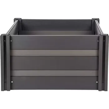 Vyvýšený záhon 63900264 Vyvýšený záhon G21 Crop Duo 106 x 106 x 57, WPC, Eben