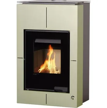 Krbová kamna HSF34-039 Krbová kamna AQUAFLAM VARIO SAPORO 11/5kW olivová Flamingo